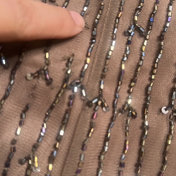 Camille La Vie beaded mesh cocktail Fariy midi dress size 6  whimsigoth - Picture 12 of 16